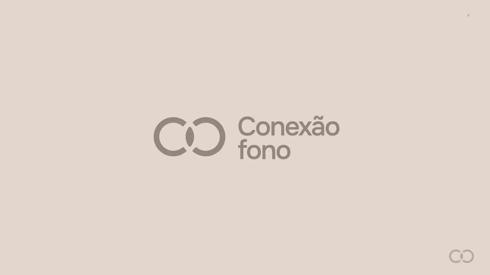Assinatura de marca da Conexão Fono