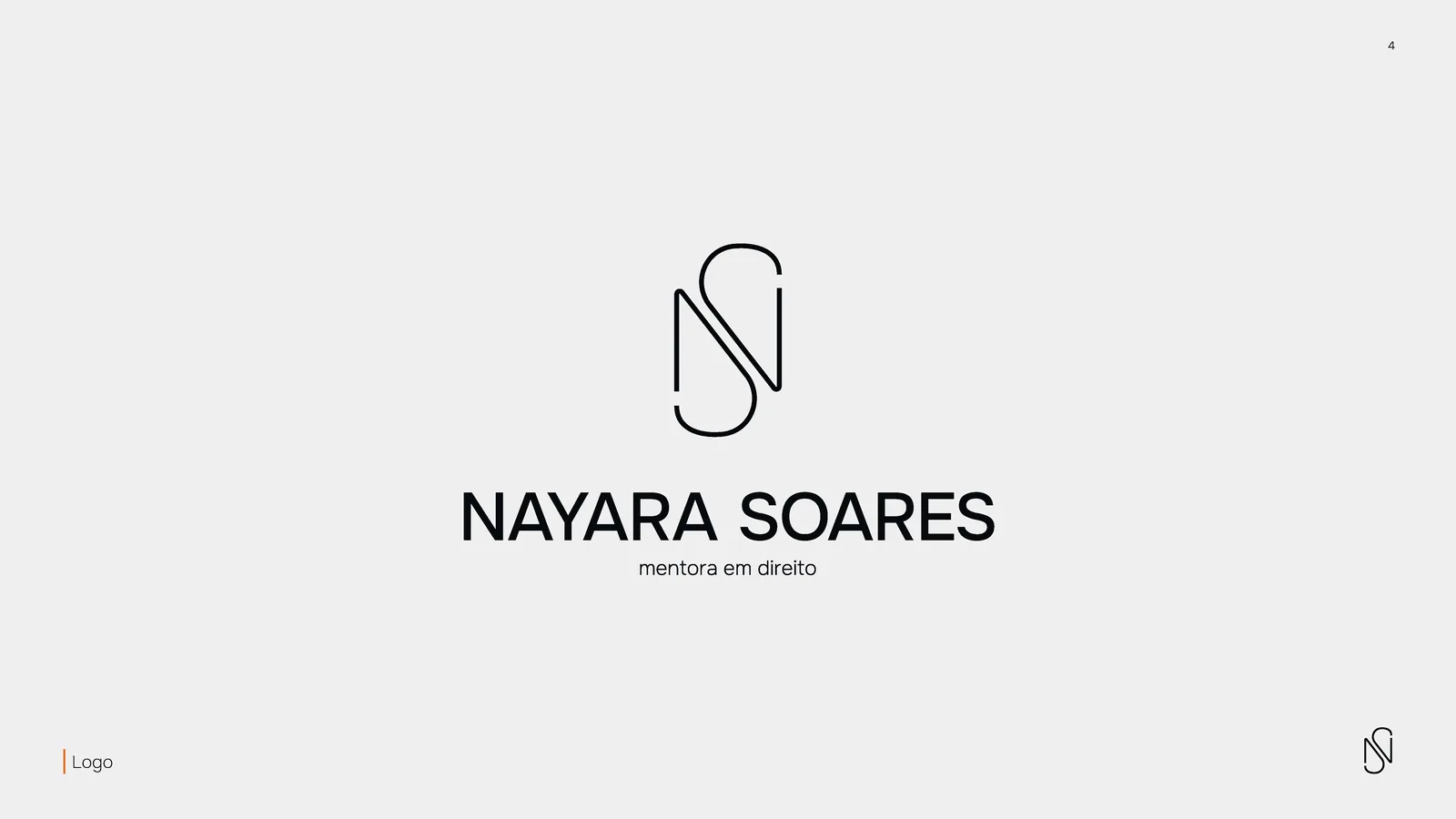 Monograma N e S da marca Nayara Soares